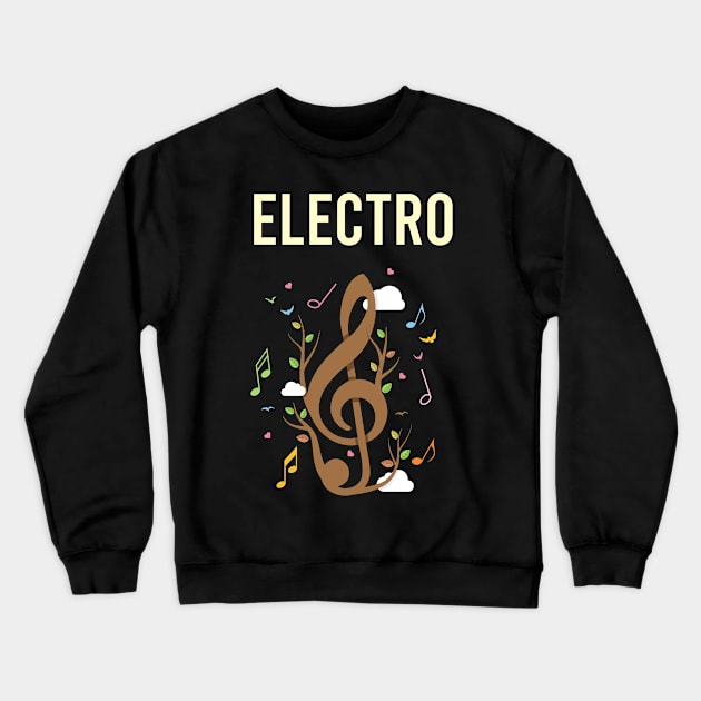 Music Nature Electro Crewneck Sweatshirt by Hanh Tay